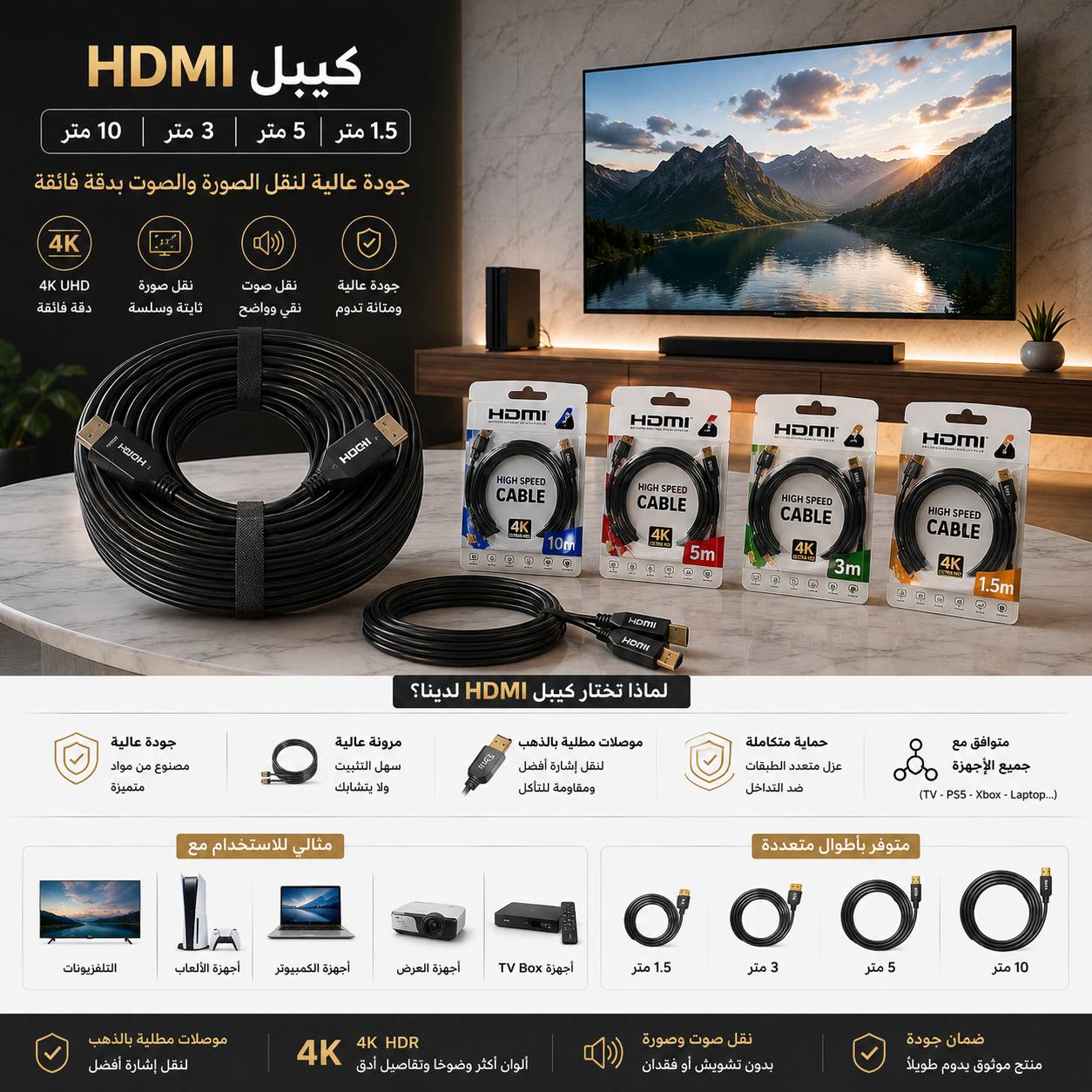 كابل HDMI 4K